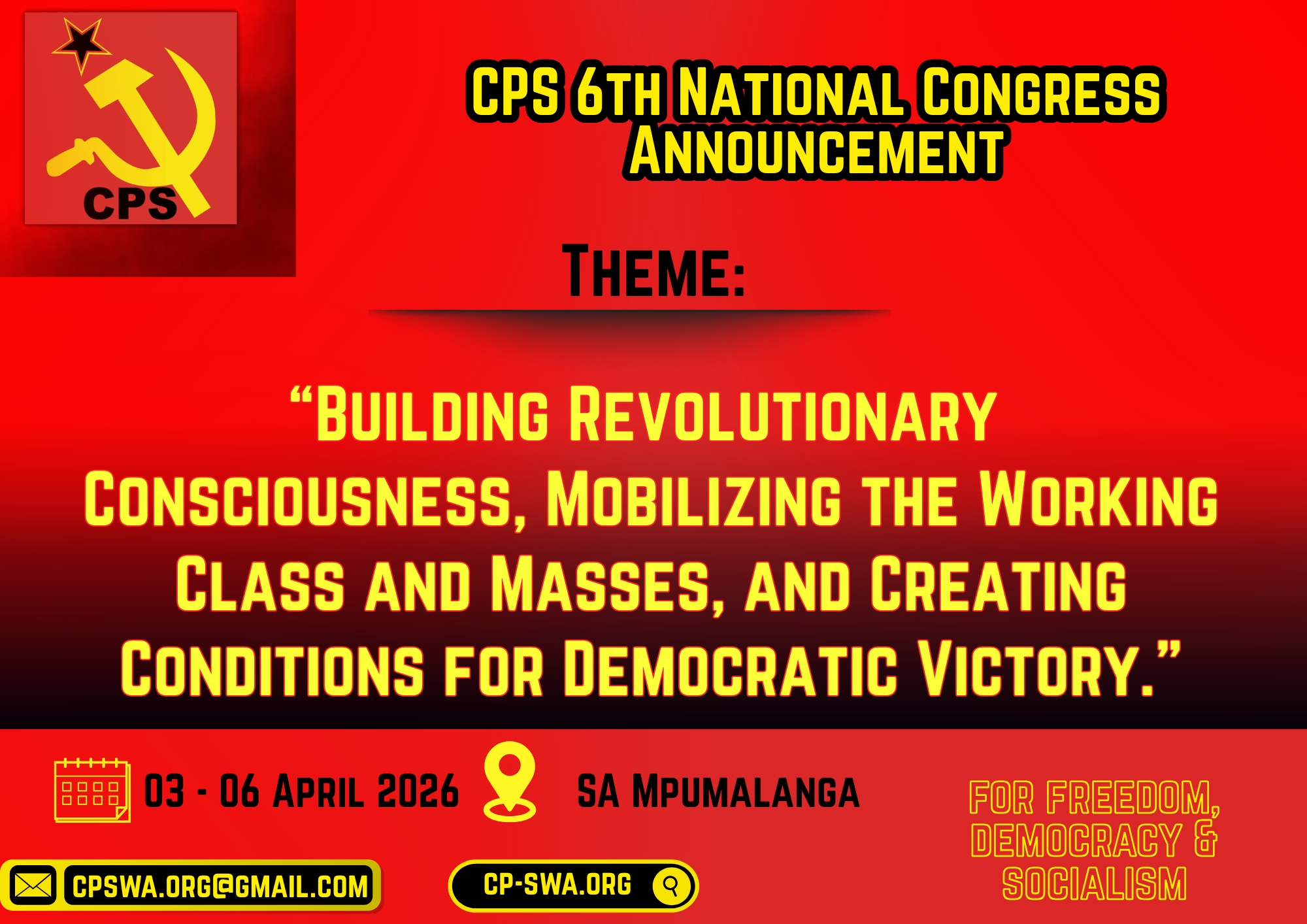 CPS 6th National Congress Thumbnail